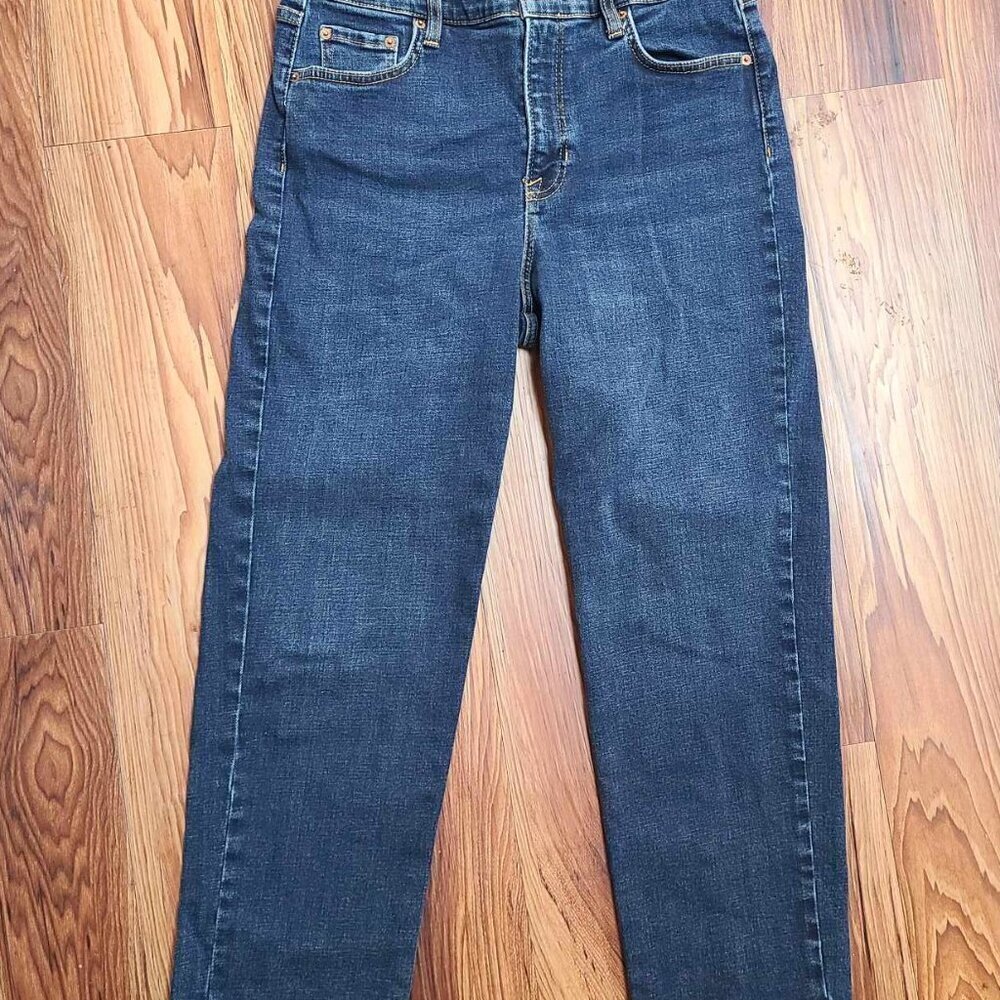 Womens 30 Boden Mid Rise Minimalist Preppy Quiet Luxury Cigarette Jeans Dark‎